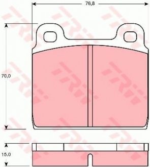 Тормозные колодки, дисковые TRW GDB100