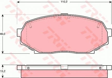 Тормозные колодки, дисковый тормоз (набор) TRW GDB1028 (фото 1)