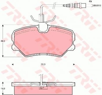 Гальмівні колодки, дискові TRW GDB1039