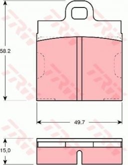 Гальмівні колодки, дискове гальмо (набір) (LUCAS) TRW GDB103 (фото 1)