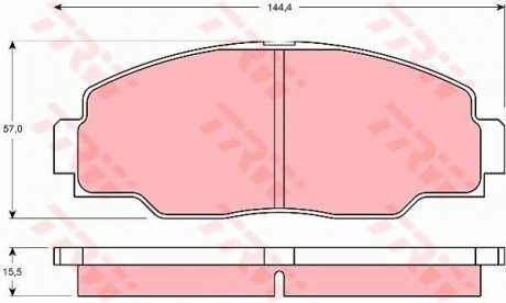 Тормозные колодки, дисковый тормоз (набор) TRW GDB1042 (фото 1)