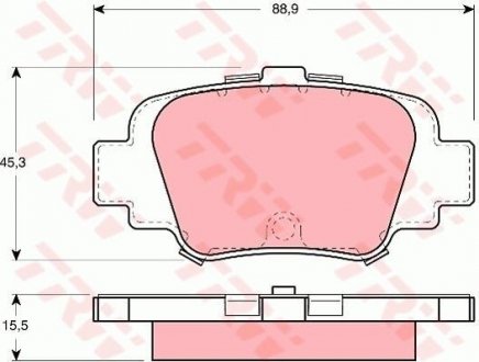 Гальмівні колодки, дискове гальмо (набір) TRW GDB1060