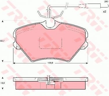 Тормозные колодки, дисковые TRW GDB1087