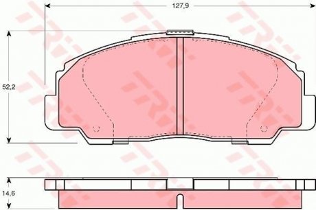 Тормозные колодки, дисковый тормоз (набор) TRW GDB1135 (фото 1)