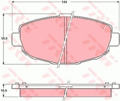 Тормозные колодки, дисковый тормоз (набор) TRW GDB1184
