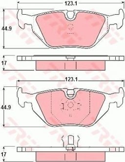 Гальмівні колодки, дискове гальмо (набір) TRW GDB1189 (фото 1)