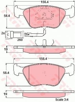 Гальмівні колодки, дискове гальмо (набір) TRW GDB1192 (фото 1)