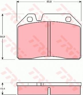 Гальмівні колодки, дискове гальмо (набір) (LUCAS) TRW GDB119