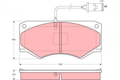 Тормозные колодки, дисковые TRW GDB1248