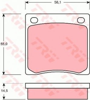 Тормозные колодки, дисковый тормоз (набор) TRW GDB126