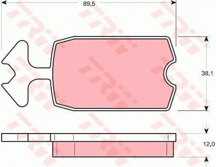 Гальмівні колодки, дискове гальмо (набір) TRW GDB127