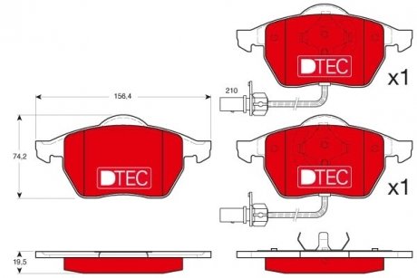 Тормозные колодки, дисковые TRW GDB1307DTE