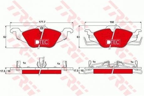 Керамічні гальмівні колодки (LUCAS) TRW GDB1351DTE