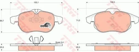Фото 1 - гальмівні колодки, дискове гальмо (набір) (LUCAS) TRW GDB1492 Гальмівні колодки, дискове гальмо (набір) (LUCAS) TRW GDB1492 (фото 1)