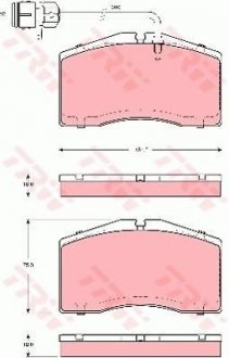 Тормозные колодки, дисковый тормоз (набор) TRW GDB1506