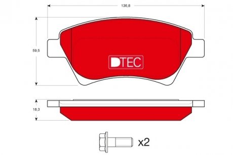 Керамические тормозные колодки передние TRW GDB1552DTE