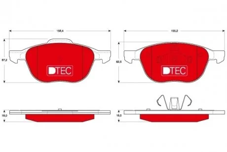 Тормозные колодки, дисковые TRW GDB1583DTE
