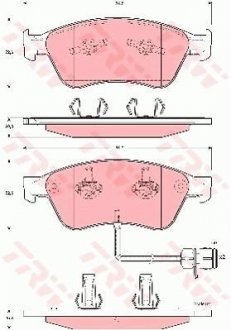 Тормозные колодки, дисковый тормоз (набор) TRW GDB1598