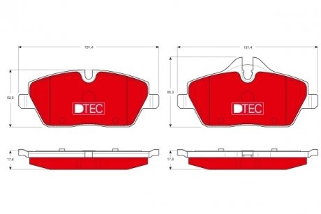 Гальмівні колодки, дискові TRW GDB1611DTE