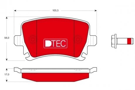 Гальмівні колодки, дискові TRW GDB1622DTE