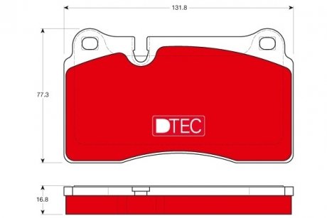 Колодки тормозные, дисковые TRW GDB1670DTE