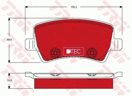 Керамічні гальмівні колодки задні (LUCAS) TRW GDB1685DTE