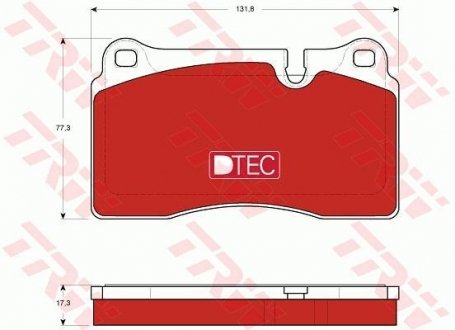 Колодки тормозные дисковые TRW GDB1743DTE