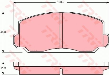 Гальмівні колодки, дискове гальмо (набір) (LUCAS) TRW GDB175