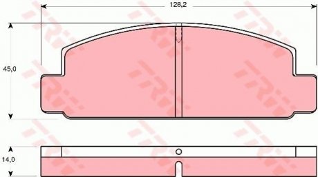 Тормозные колодки, дисковый тормоз (набор) TRW GDB176 (фото 1)