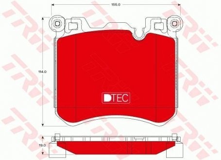 Колодки тормозные, дисковые TRW GDB1826DTE