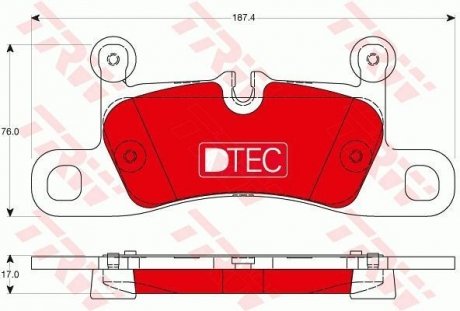 Колодки гальмівні, дискові TRW GDB1875DTE