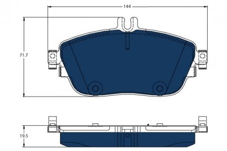 Тормозные колодки DB P. W246 14-17 ELECTRIC BLUE TRW GDB1932BTE