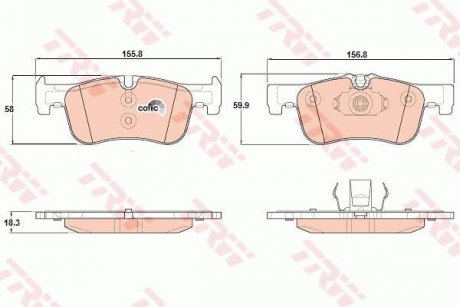 Тормозные колодки, дисковые TRW GDB1935