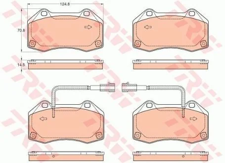 Комплект тормозных колодок, дисковый механизм TRW GDB2049