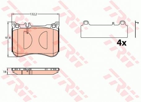 Тормозные колодки TRW GDB2144