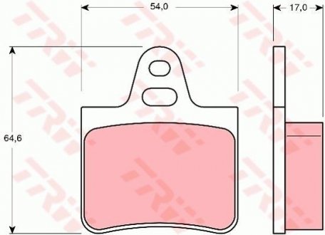 Гальмівні колодки, дискове гальмо (набір) TRW GDB263 (фото 1)