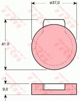 Тормозные колодки, дисковый тормоз (набор) TRW GDB272