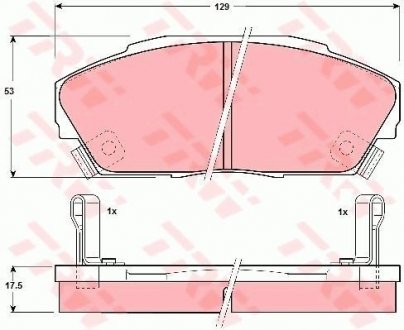 Гальмівні колодки, дискове гальмо (набір) TRW GDB3034