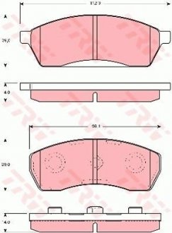 Тормозные колодки, дисковый тормоз (набор) TRW GDB3068