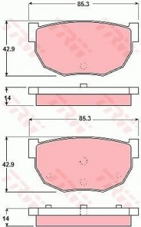 Тормозные колодки, дисковый тормоз (набор) TRW GDB306