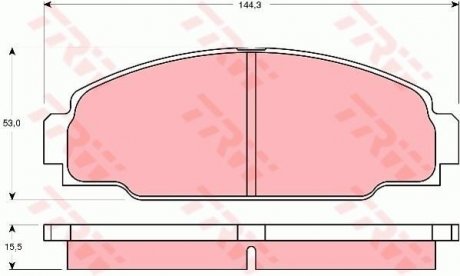 Гальмівні колодки, дискове гальмо (набір) TRW GDB3090 (фото 1)