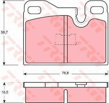 Тормозные колодки, дисковый тормоз (набор) TRW GDB310