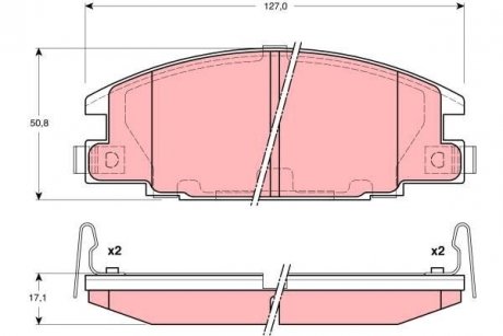 Гальмівні колодки, дискове гальмо (набір) TRW GDB3161