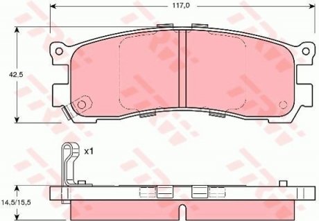 Тормозные колодки, дисковый тормоз (набор) TRW GDB3179