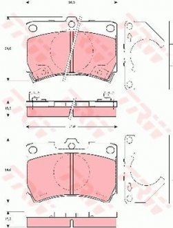 Тормозные колодки, дисковый тормоз (набор) TRW GDB3252