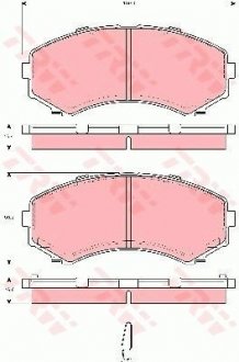 Тормозные колодки, дисковый тормоз (набор) TRW GDB3254 (фото 1)