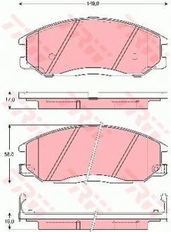 Гальмівні колодки, дискові TRW GDB3257