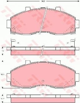 Тормозные колодки, дисковый тормоз (набор) TRW GDB3263