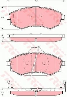 Тормозные колодки, дисковый тормоз (набор) TRW GDB3283