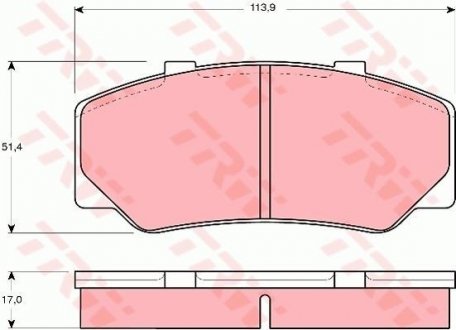 Тормозные колодки, дисковый тормоз (набор) TRW GDB329